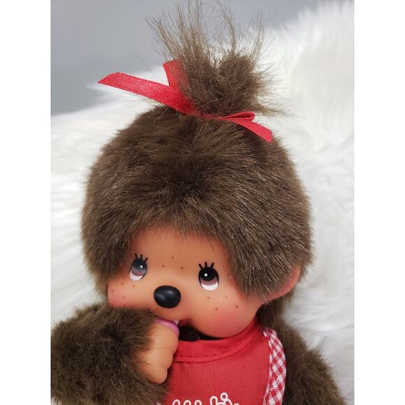 GIRL Monchhichi Premium Standard stuffed‎ S Brown Doll Plush Monkey - Picture 2 of 5
